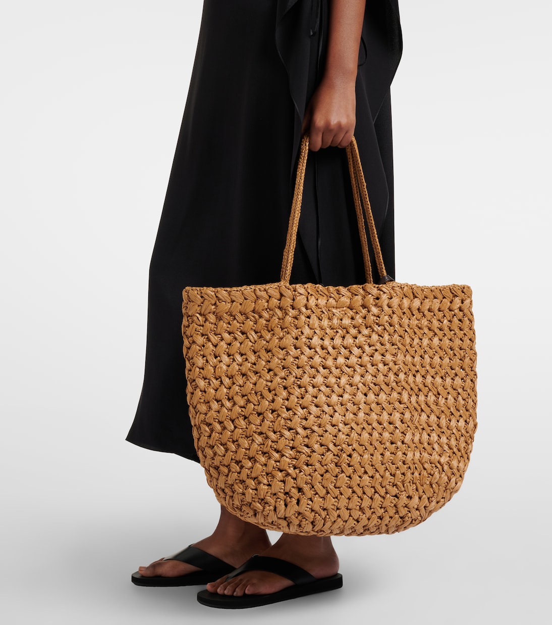 Estelle Two Large raffia-effect tote bag | The Row