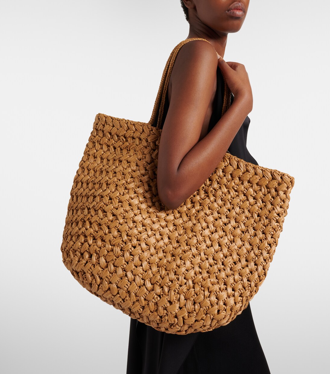 Estelle Two Large raffia-effect tote bag | The Row