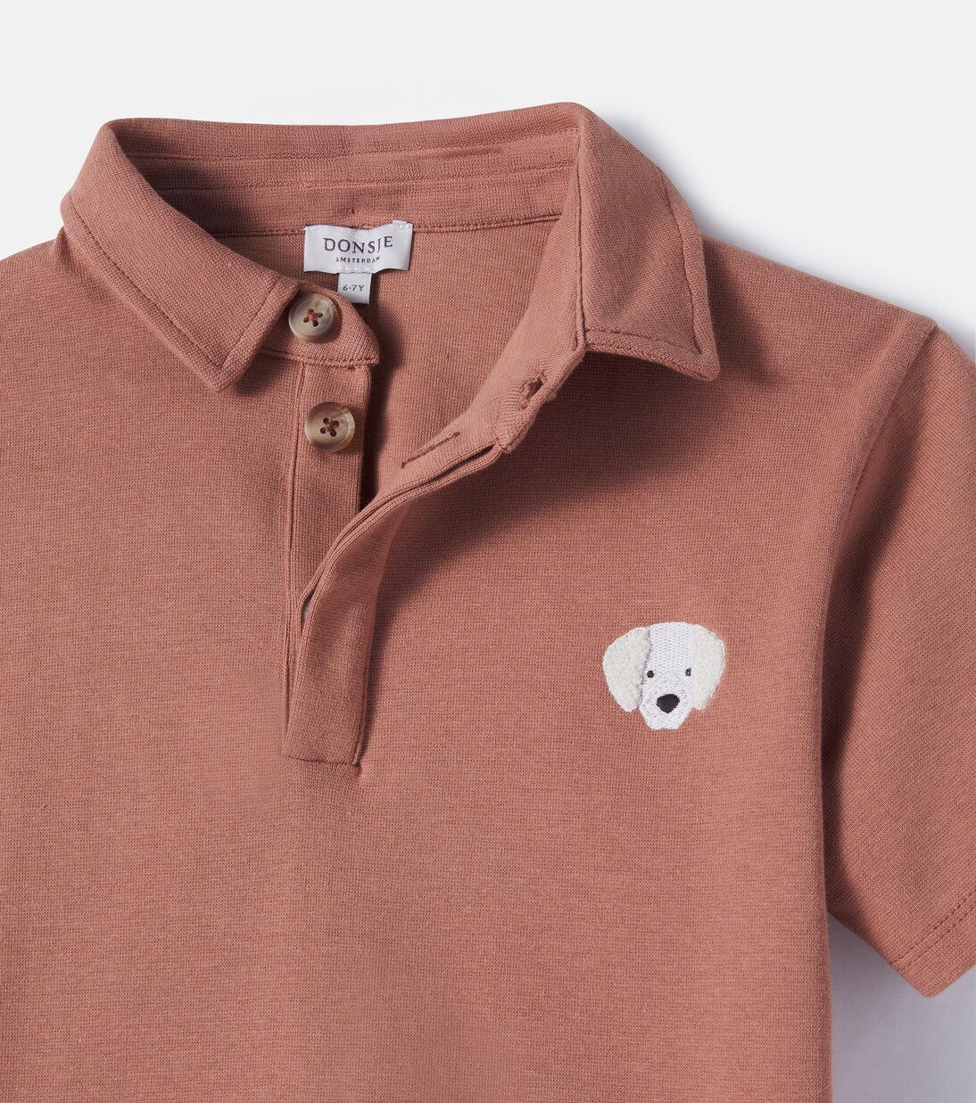 Wouti embroidered cotton-blend piqué polo shirt | Donsje
