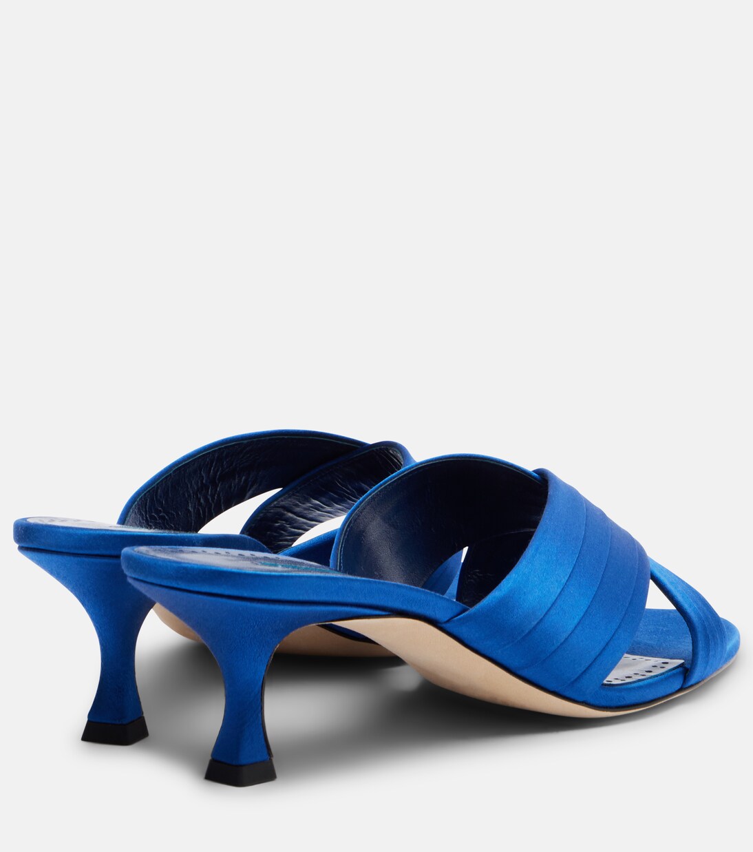 Pantoletten Viera 50 aus Satin | Manolo Blahnik