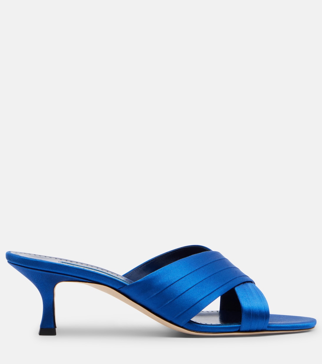 Pantoletten Viera 50 aus Satin | Manolo Blahnik