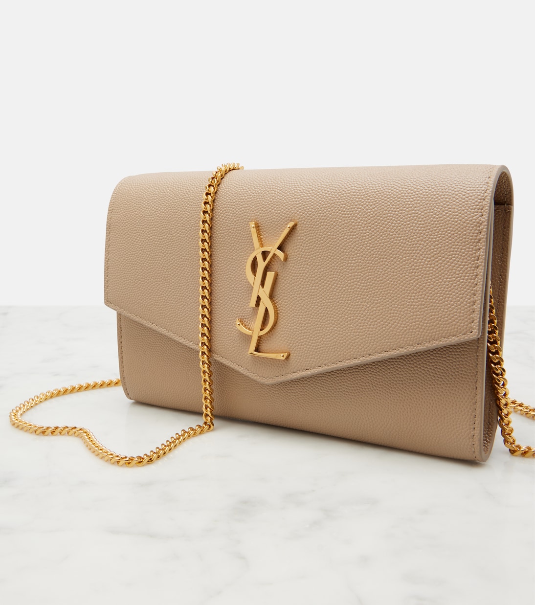 Portefeuille à chaîne Uptown en cuir | Saint Laurent
