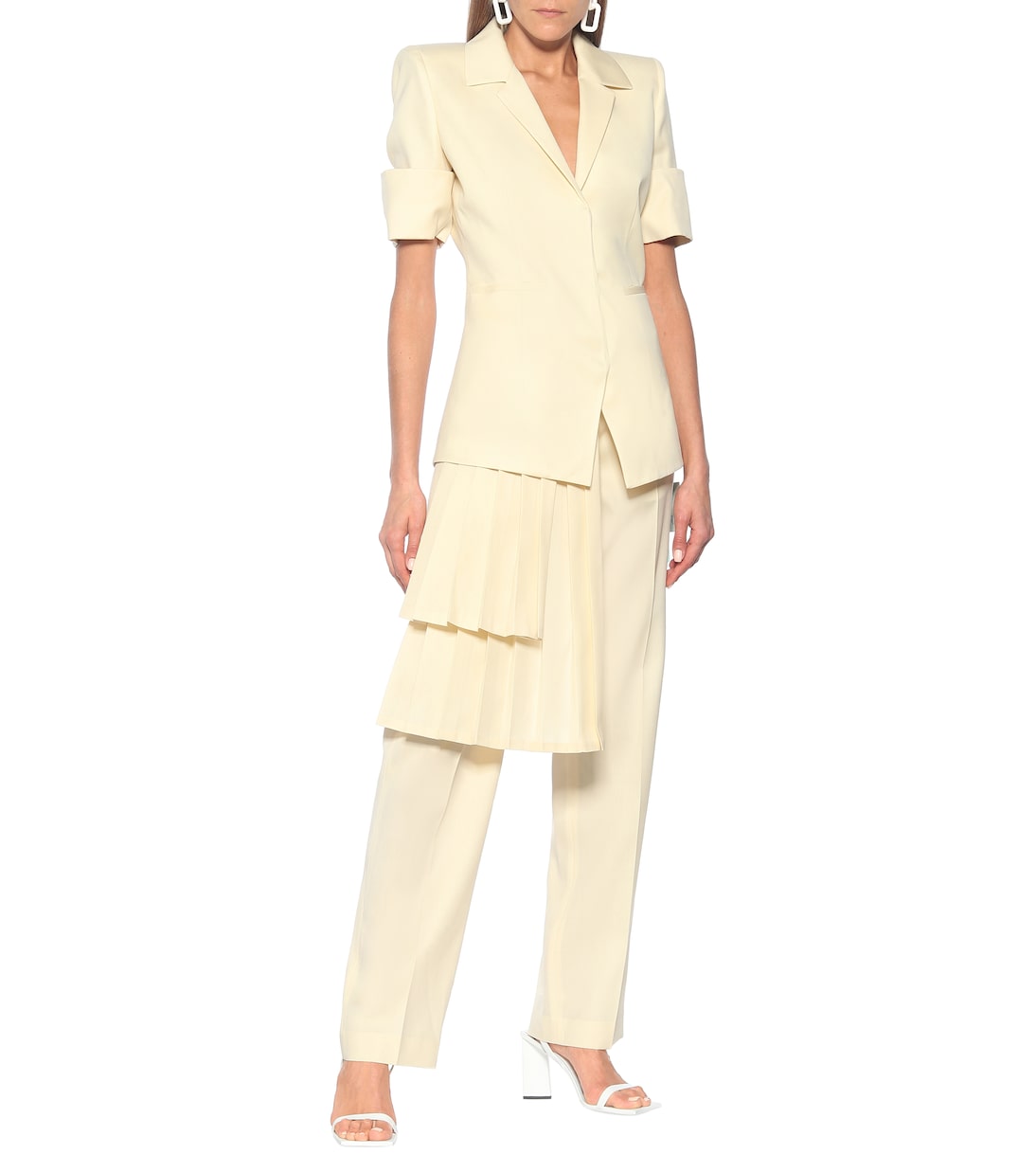 Curtains high-rise wool pants | Off-White