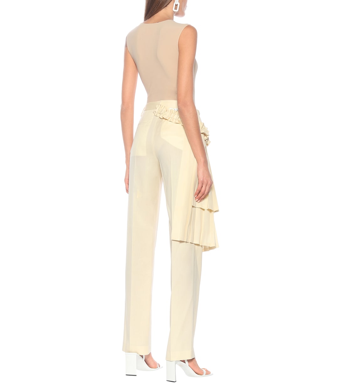 Curtains high-rise wool pants | Off-White
