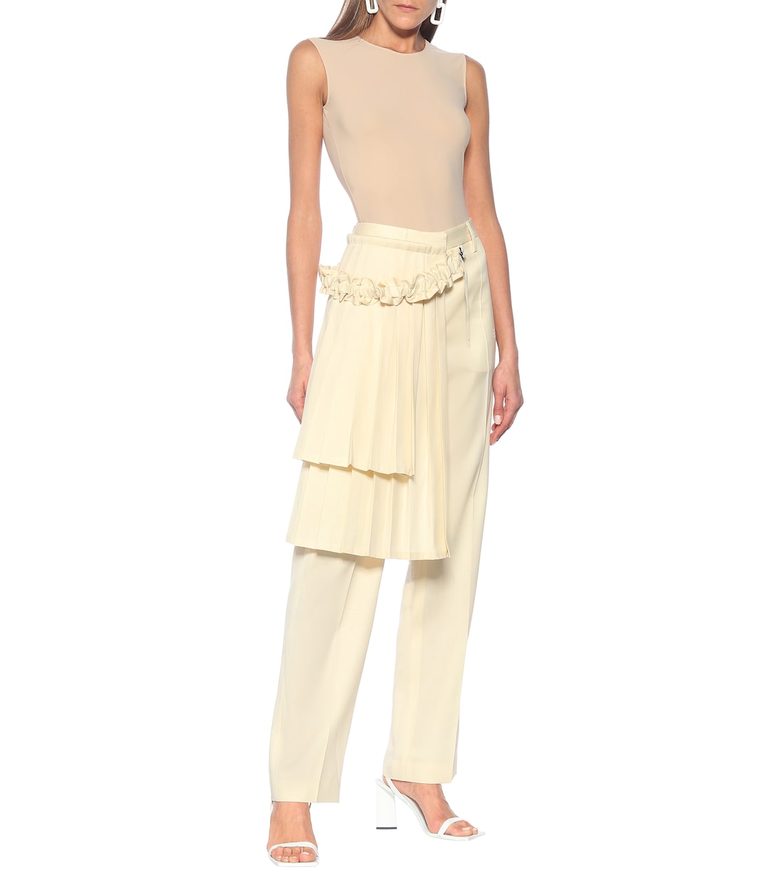 Curtains high-rise wool pants | Off-White
