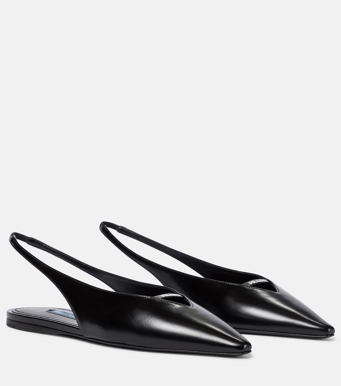 Leather slingback flats | Prada