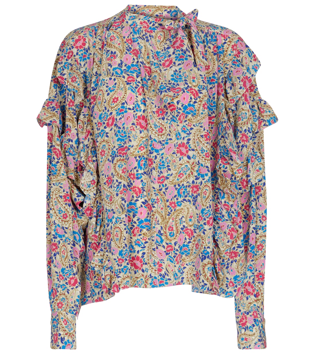 Libelzia floral stretch-silk blouse | Isabel Marant