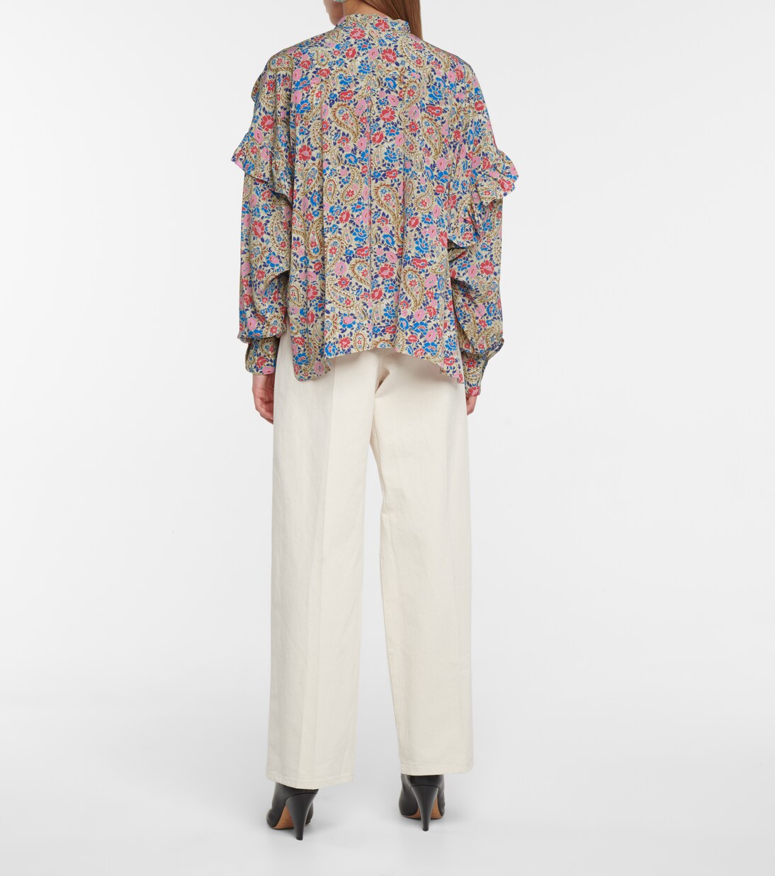 Libelzia floral stretch-silk blouse | Isabel Marant