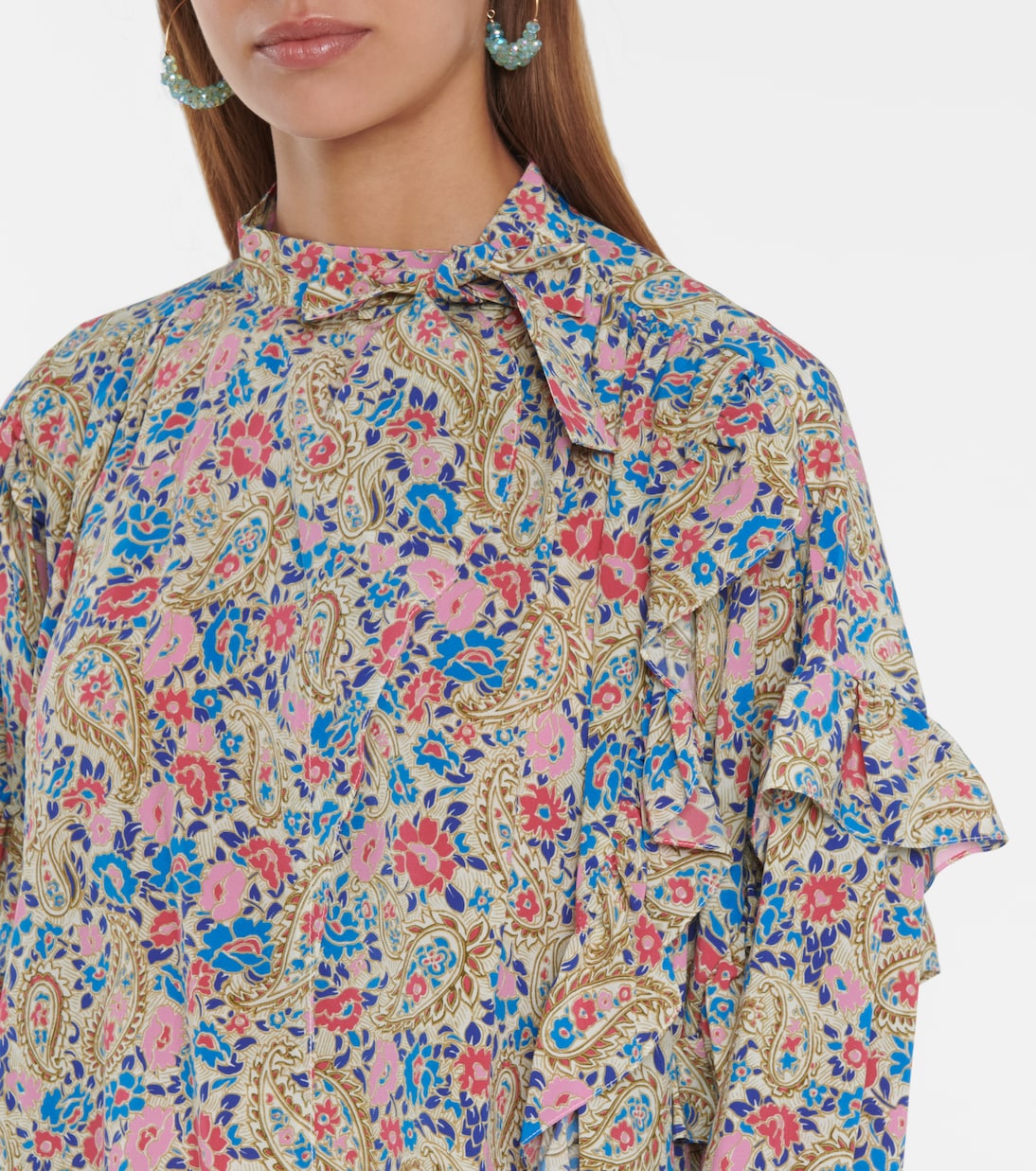 Libelzia floral stretch-silk blouse | Isabel Marant