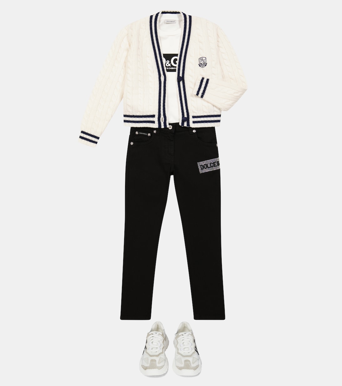 Baskets Daymaster en daim | Dolce&Gabbana Kids