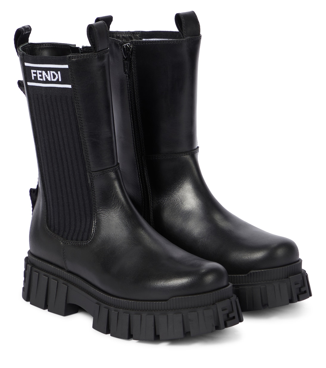Leather ankle boots | Fendi Kids