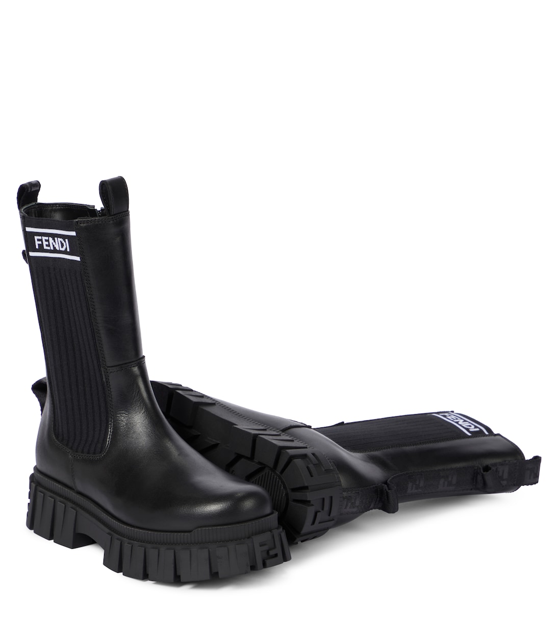 Leather ankle boots | Fendi Kids