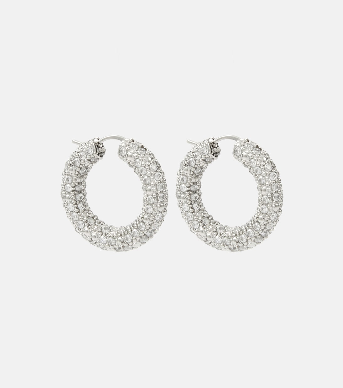 Orecchini a cerchio con cristalli | Jil Sander