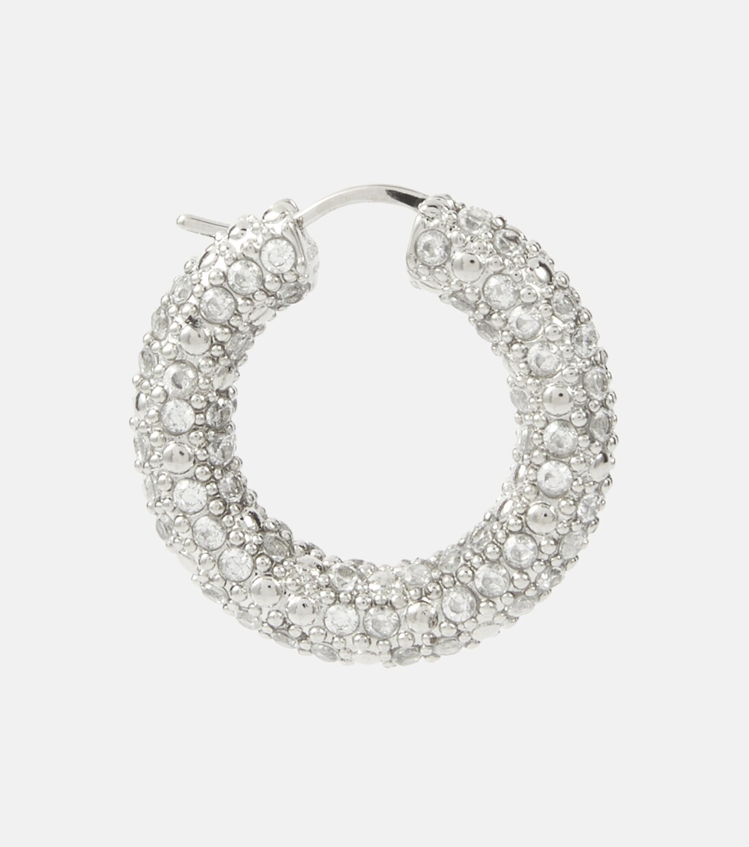 Orecchini a cerchio con cristalli | Jil Sander