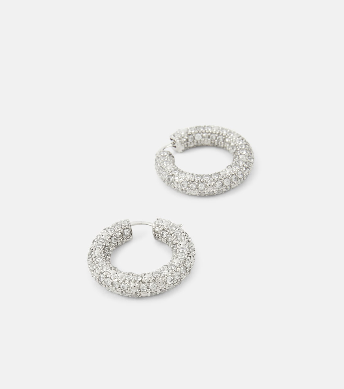 Orecchini a cerchio con cristalli | Jil Sander