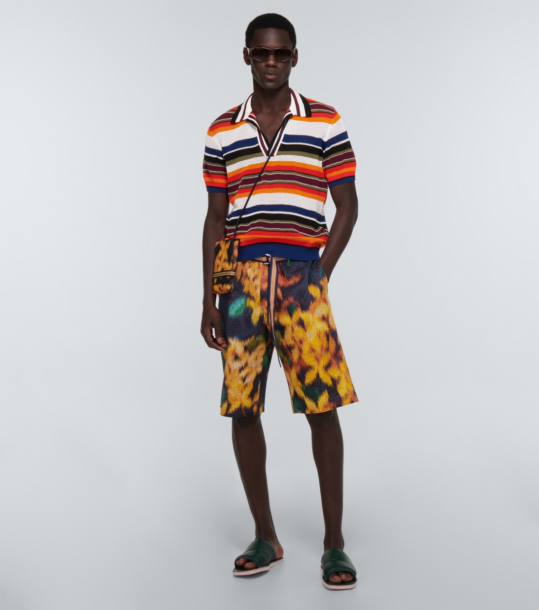 Printed layered Bermuda shorts | Dries Van Noten