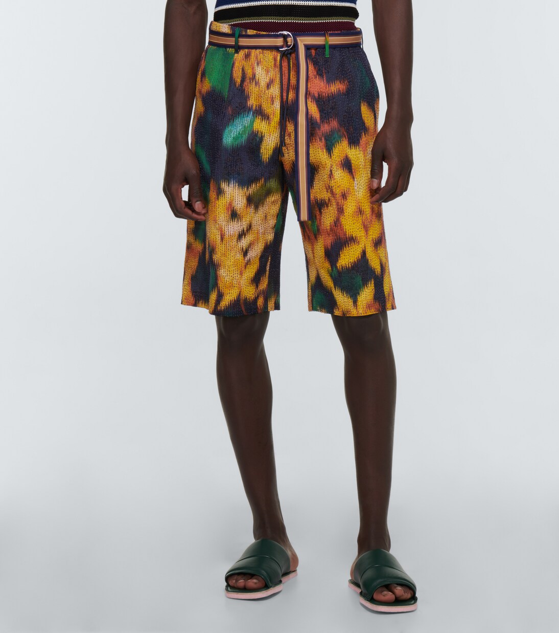 Printed layered Bermuda shorts | Dries Van Noten