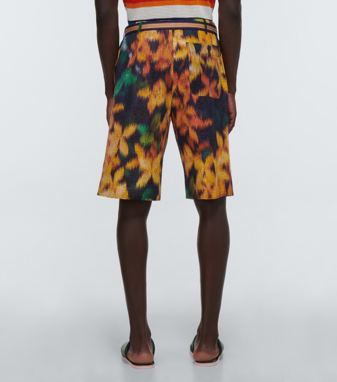 Printed layered Bermuda shorts | Dries Van Noten