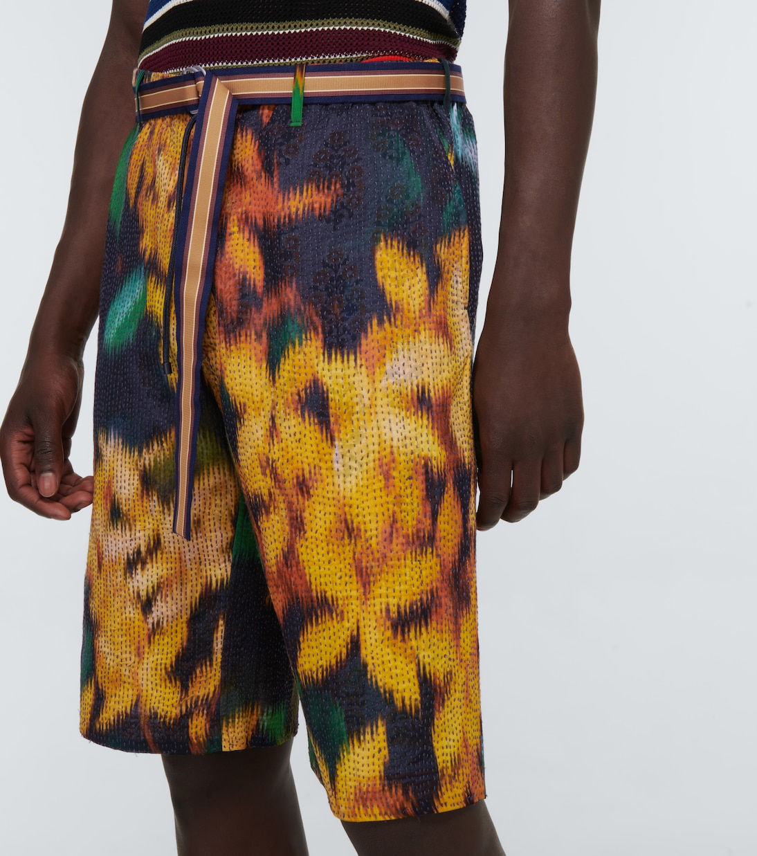 Printed layered Bermuda shorts | Dries Van Noten