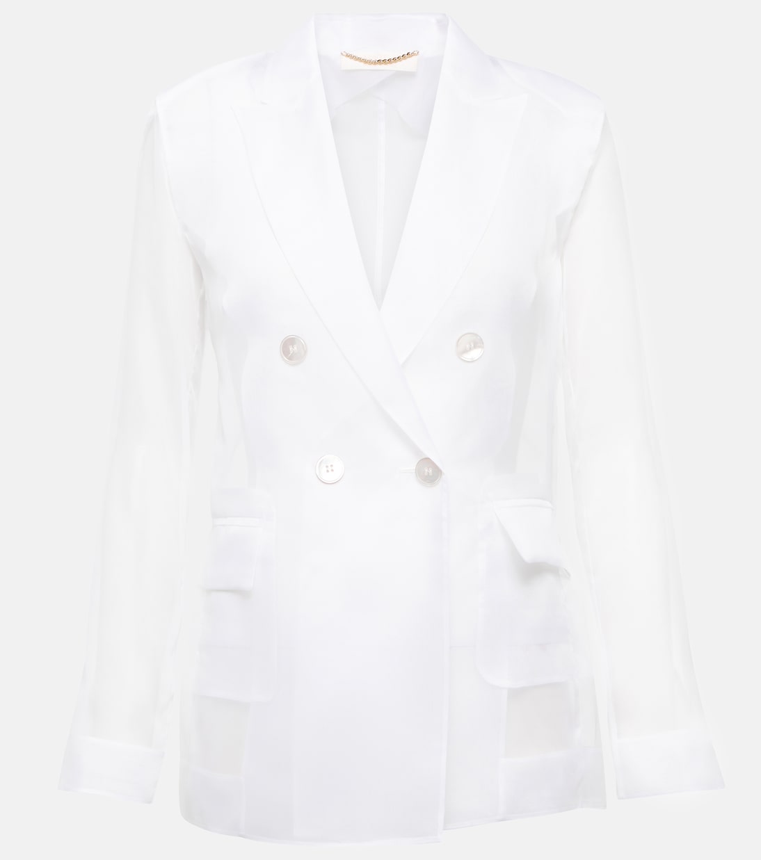 Orologi double-breasted silk blazer | Max Mara