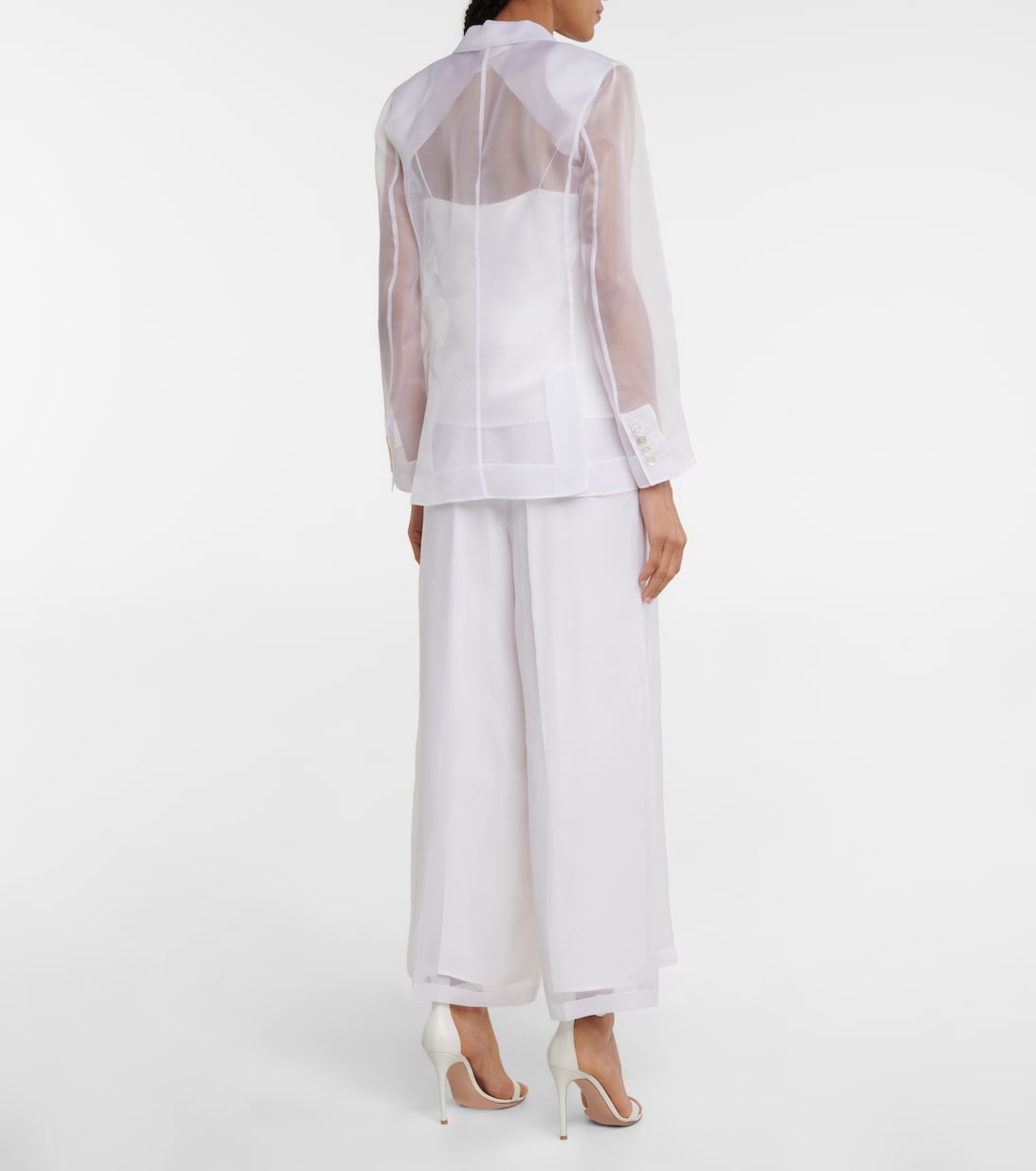 Orologi double-breasted silk blazer | Max Mara