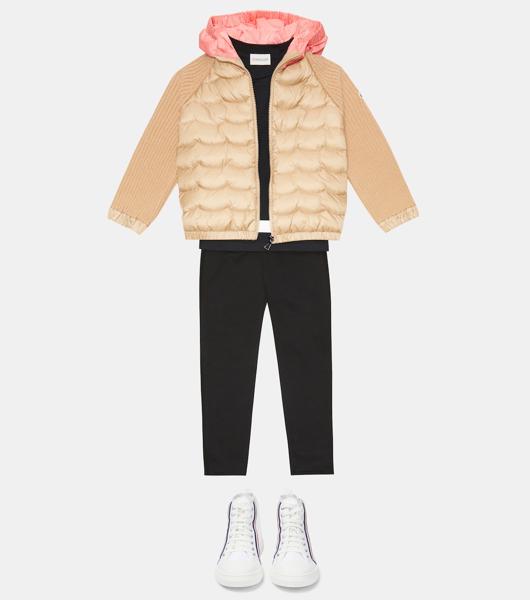 High-Rise Leggings aus Baumwoll-Jersey | Moncler Enfant