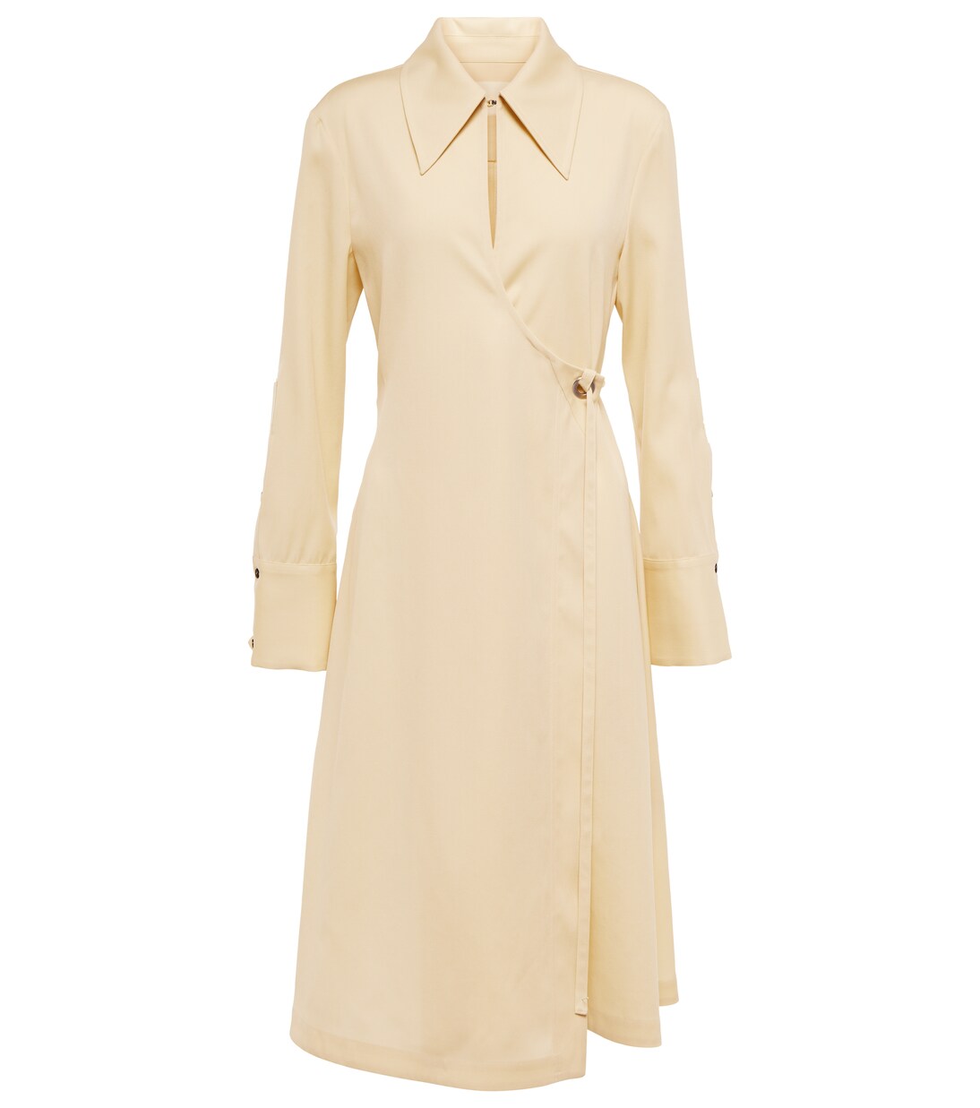 Wool twill wrap dress | Jil Sander