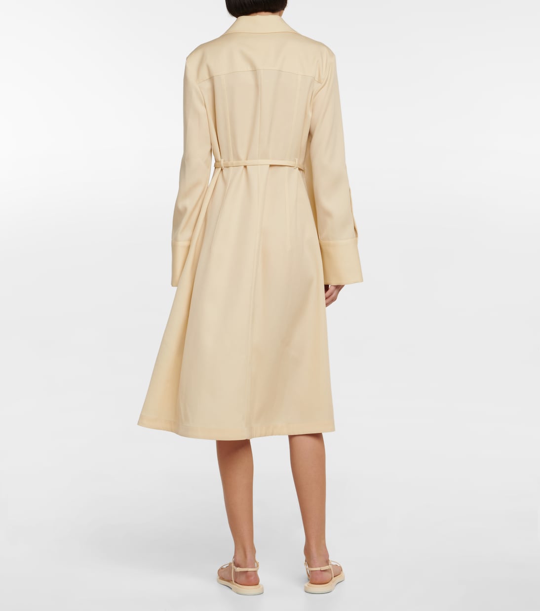 Wool twill wrap dress | Jil Sander