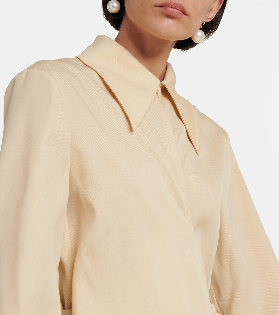 Wool twill wrap dress | Jil Sander
