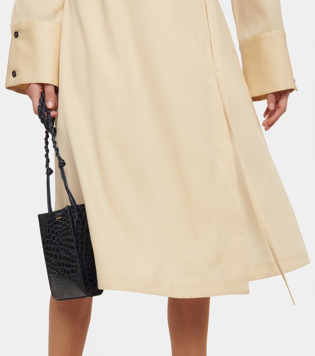 Wool twill wrap dress | Jil Sander