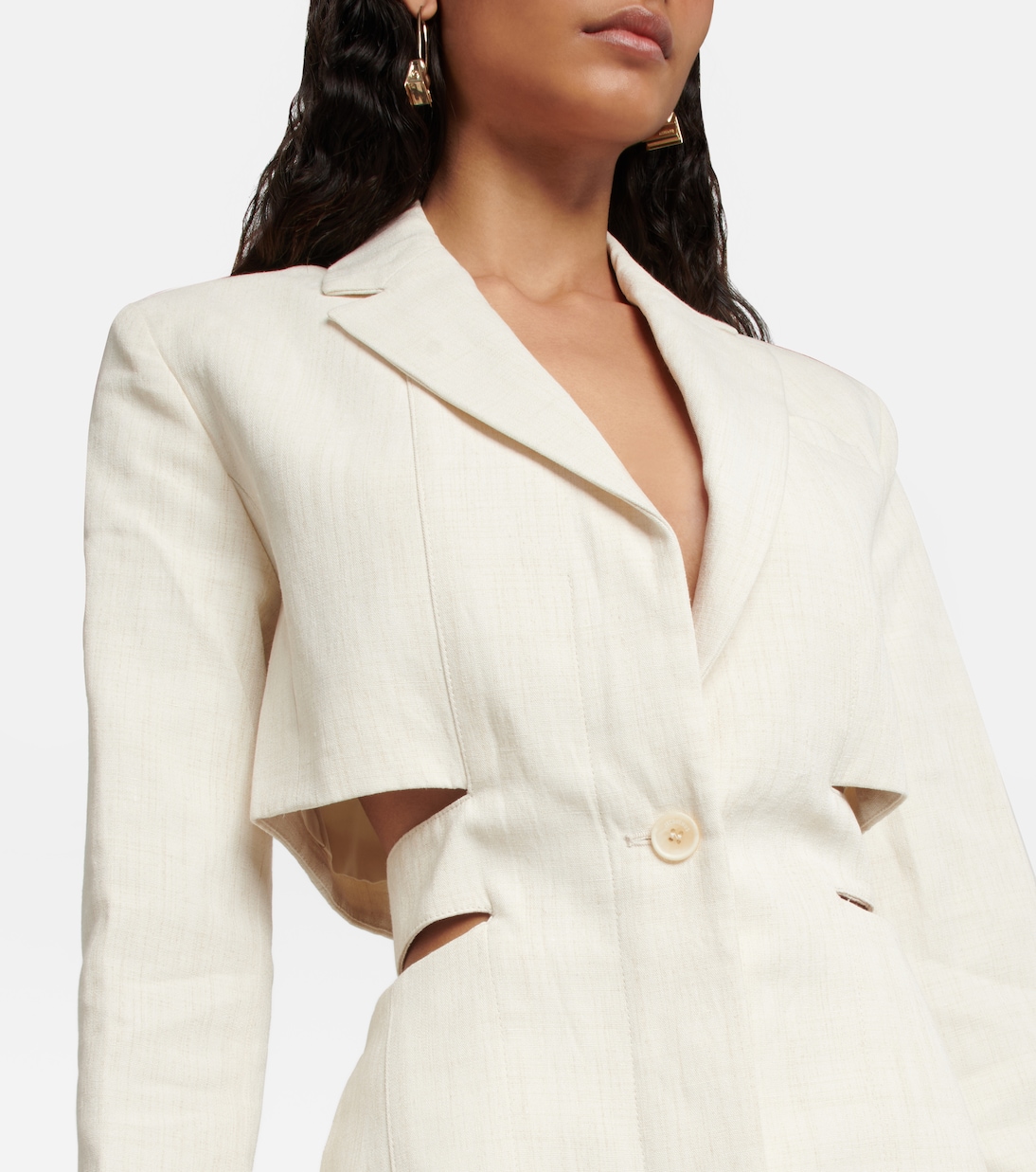 La Robe Bari linen-blend minidress | Jacquemus