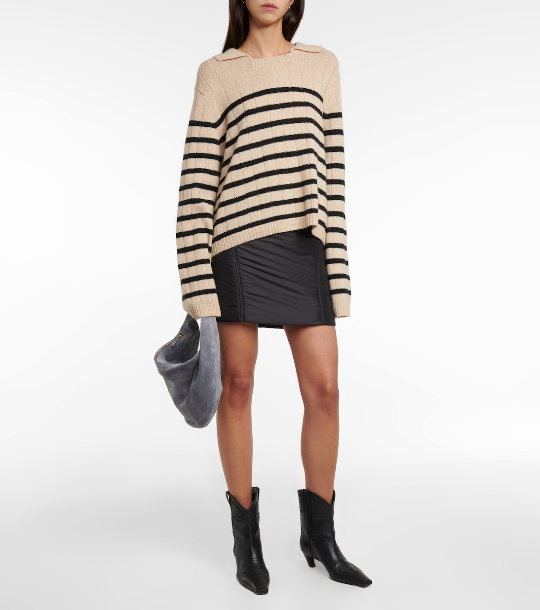 Sac Olivia Medium en daim | Khaite