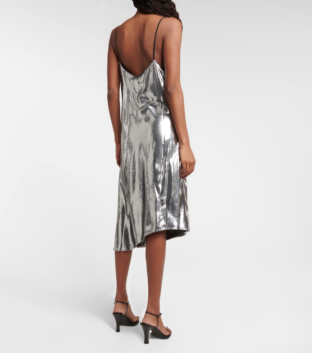 Alena metallic velvet slip dress | Petar Petrov