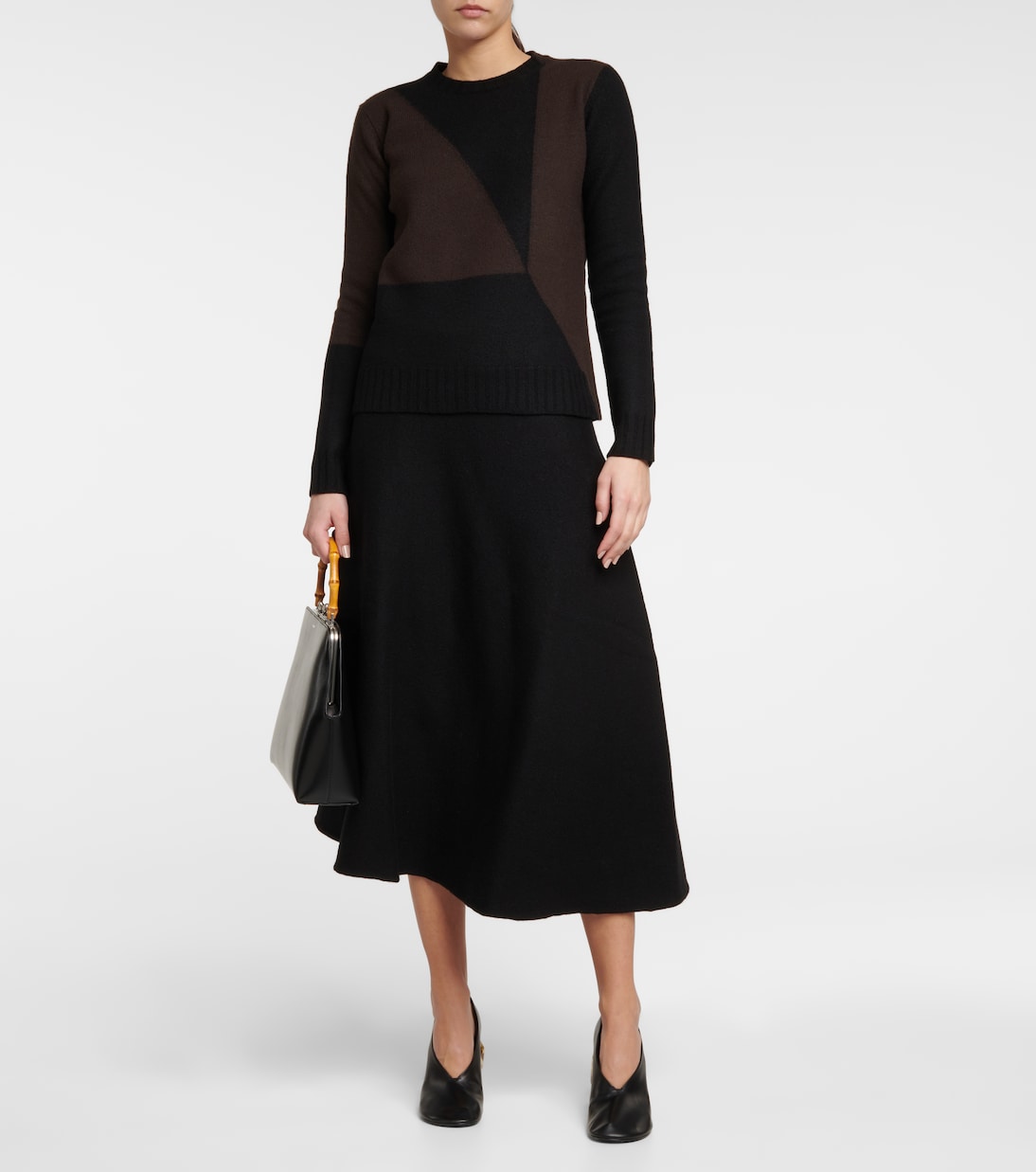 Jupe midi en laine vierge | Jil Sander