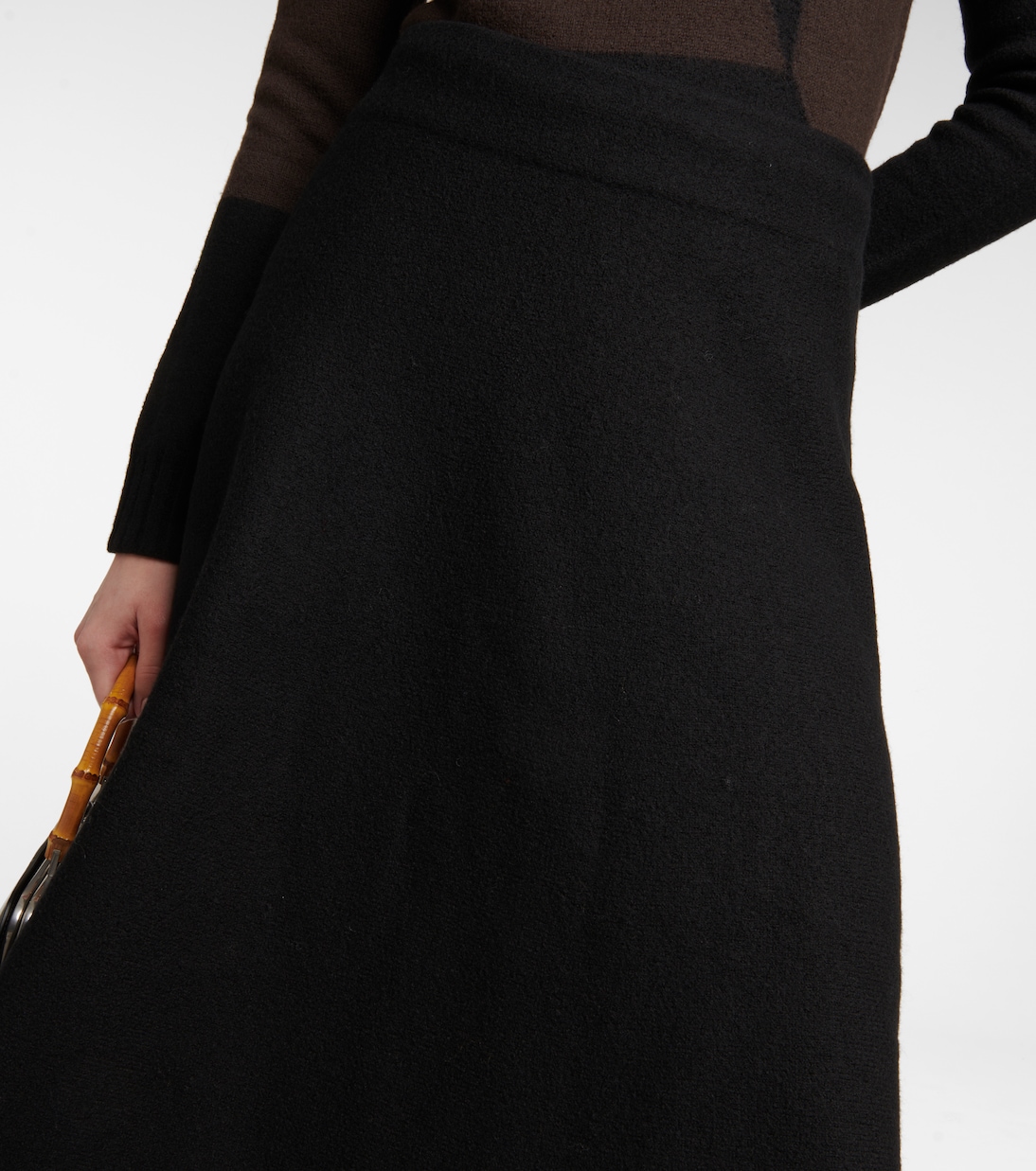 Jupe midi en laine vierge | Jil Sander