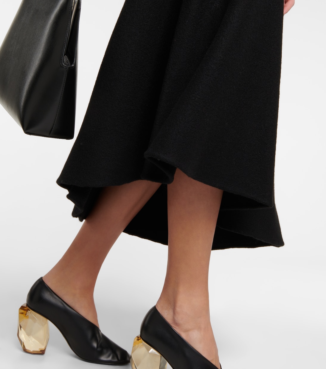 Jupe midi en laine vierge | Jil Sander