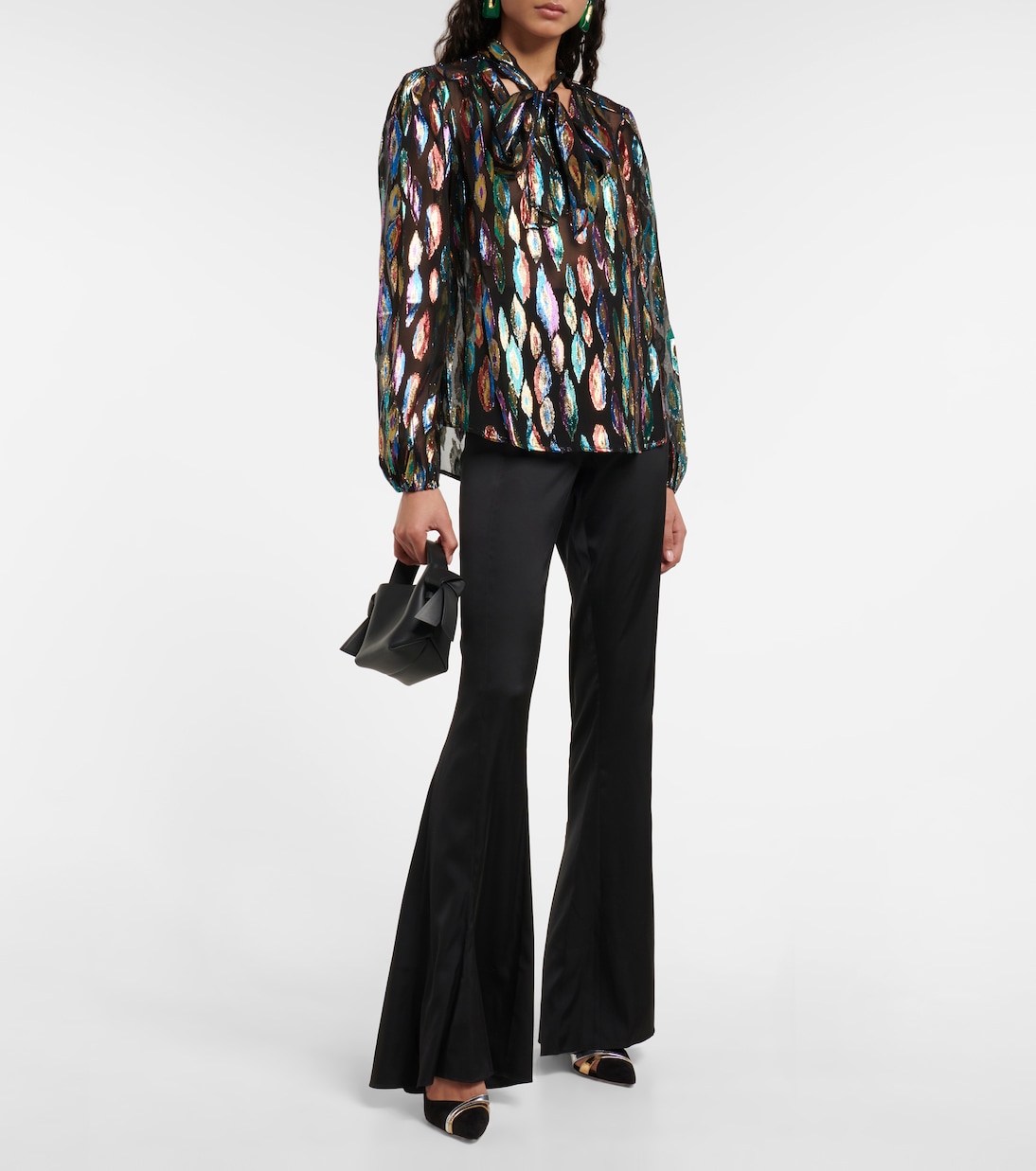 Blouse Moss en jacquard de soie mélangée | Rixo