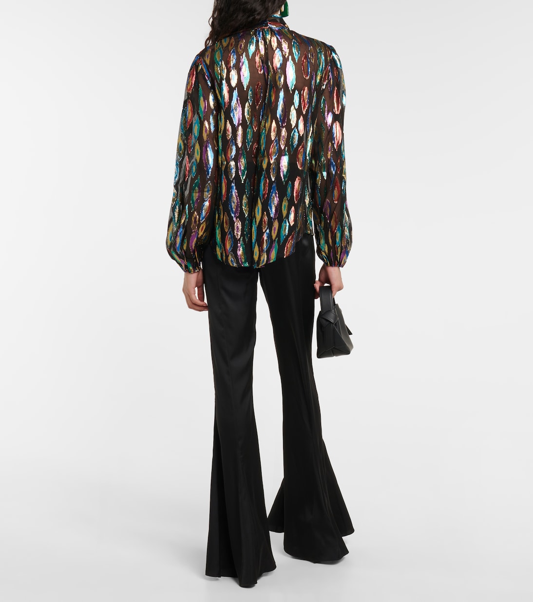 Blouse Moss en jacquard de soie mélangée | Rixo
