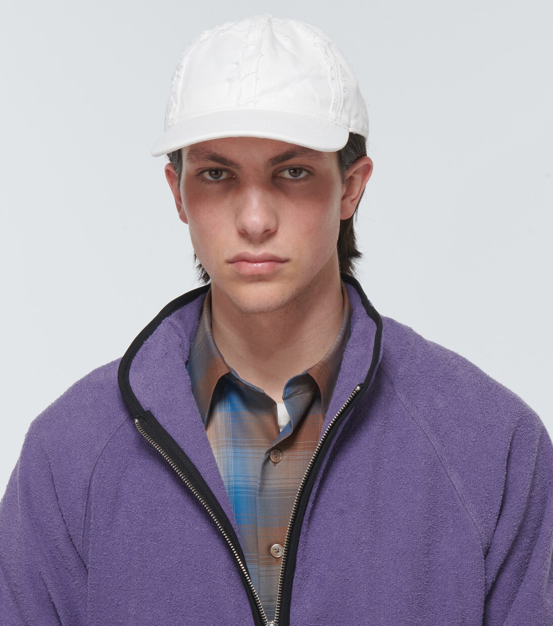 Gorra en denim con efecto desgastado | Ranra