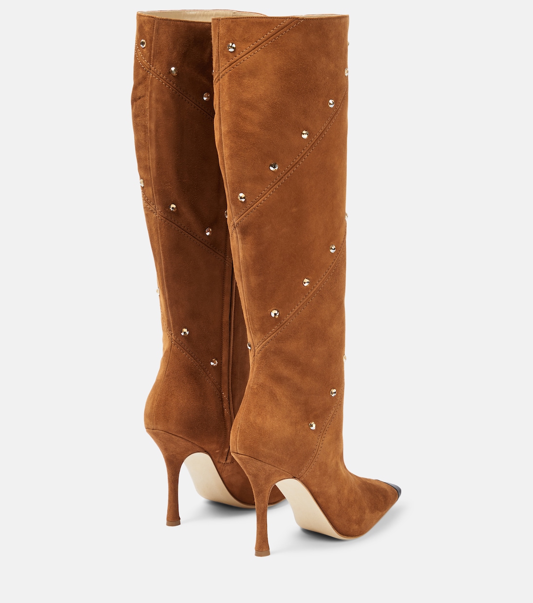 Embellished suede knee-high boots | Alessandra Rich