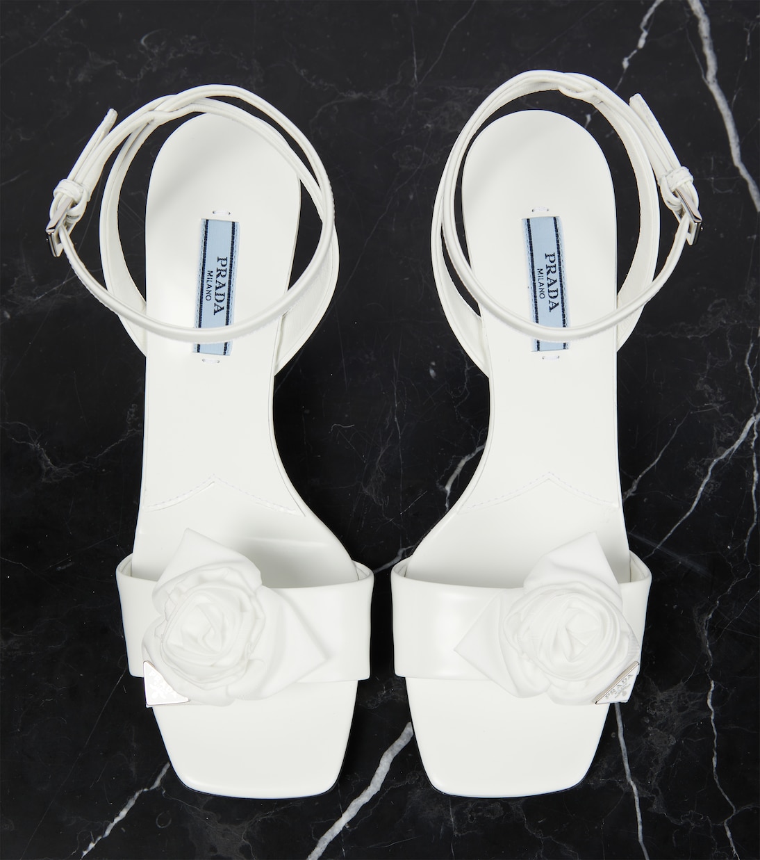 Verzierte Sandalen aus Leder | Prada