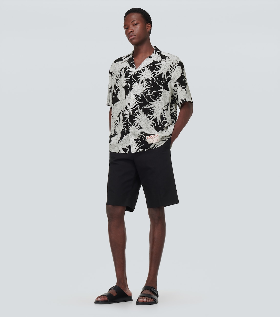 Camicia bowling in seta con stampa | Valentino