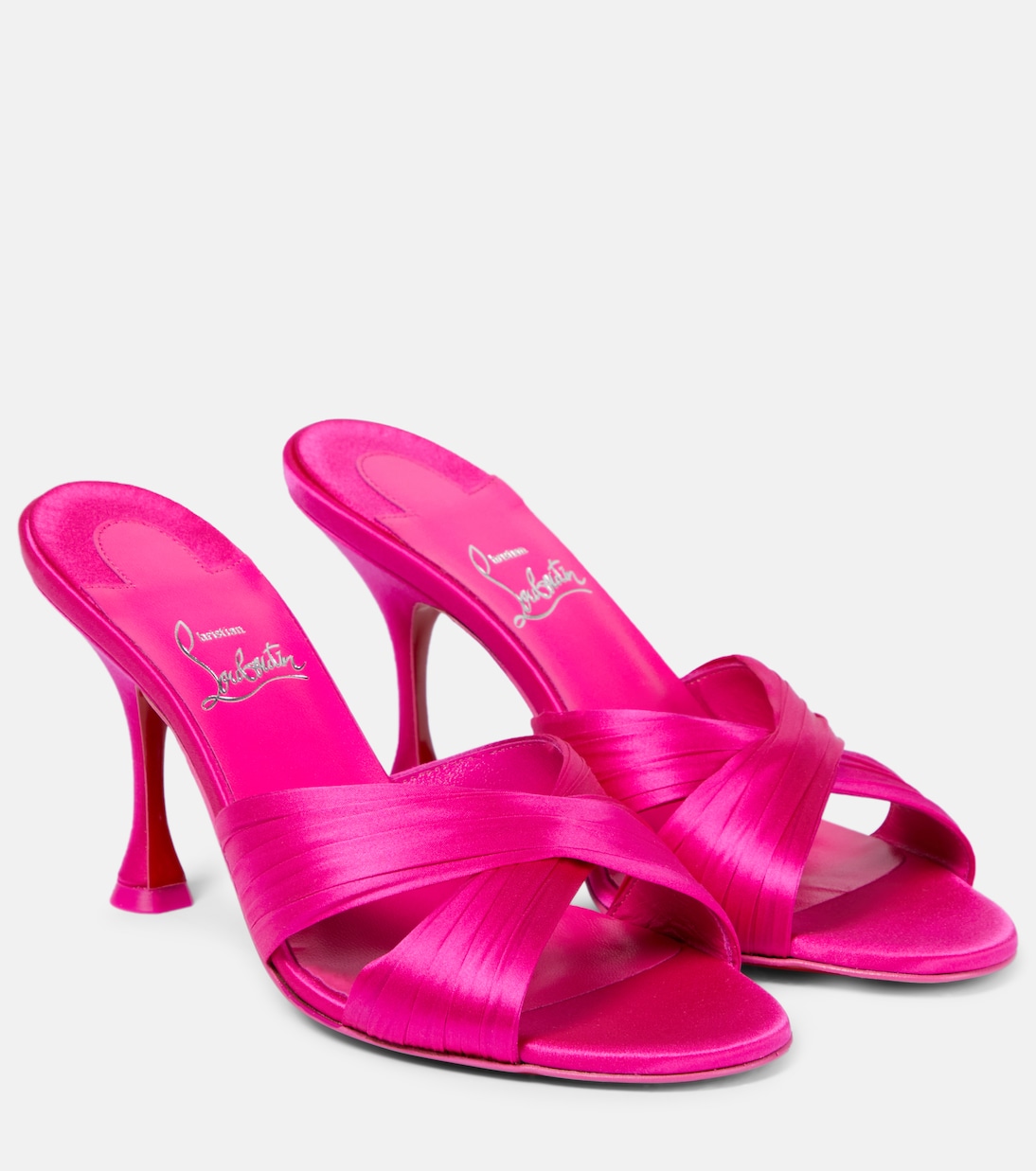 Mules Nicol Is Back 85 in raso | Christian Louboutin