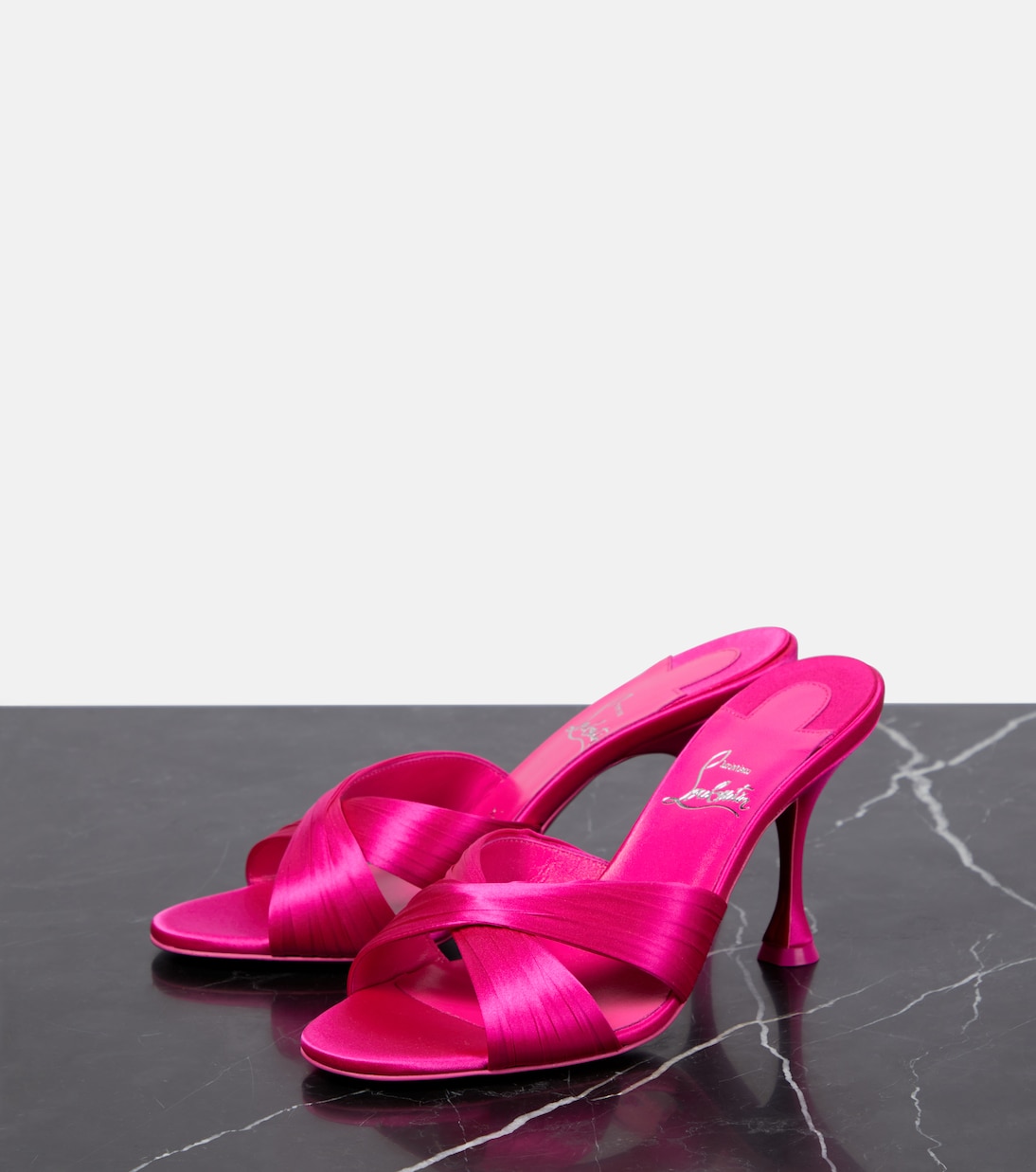 Mules Nicol Is Back 85 in raso | Christian Louboutin
