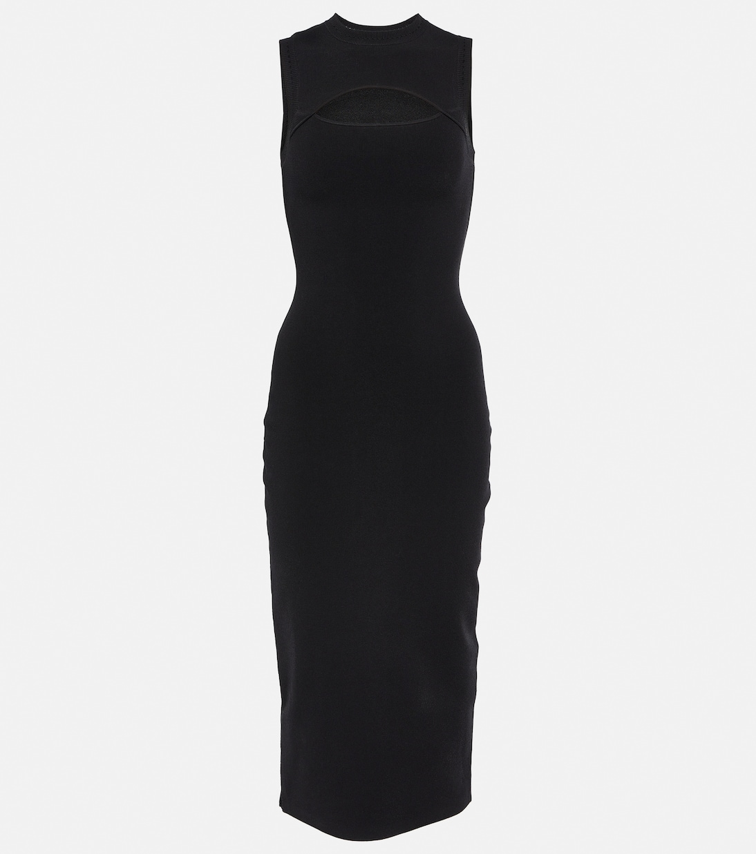 Slash Front crêpe midi dress | Victoria Beckham