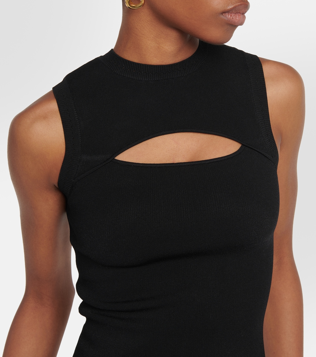 Slash Front crêpe midi dress | Victoria Beckham