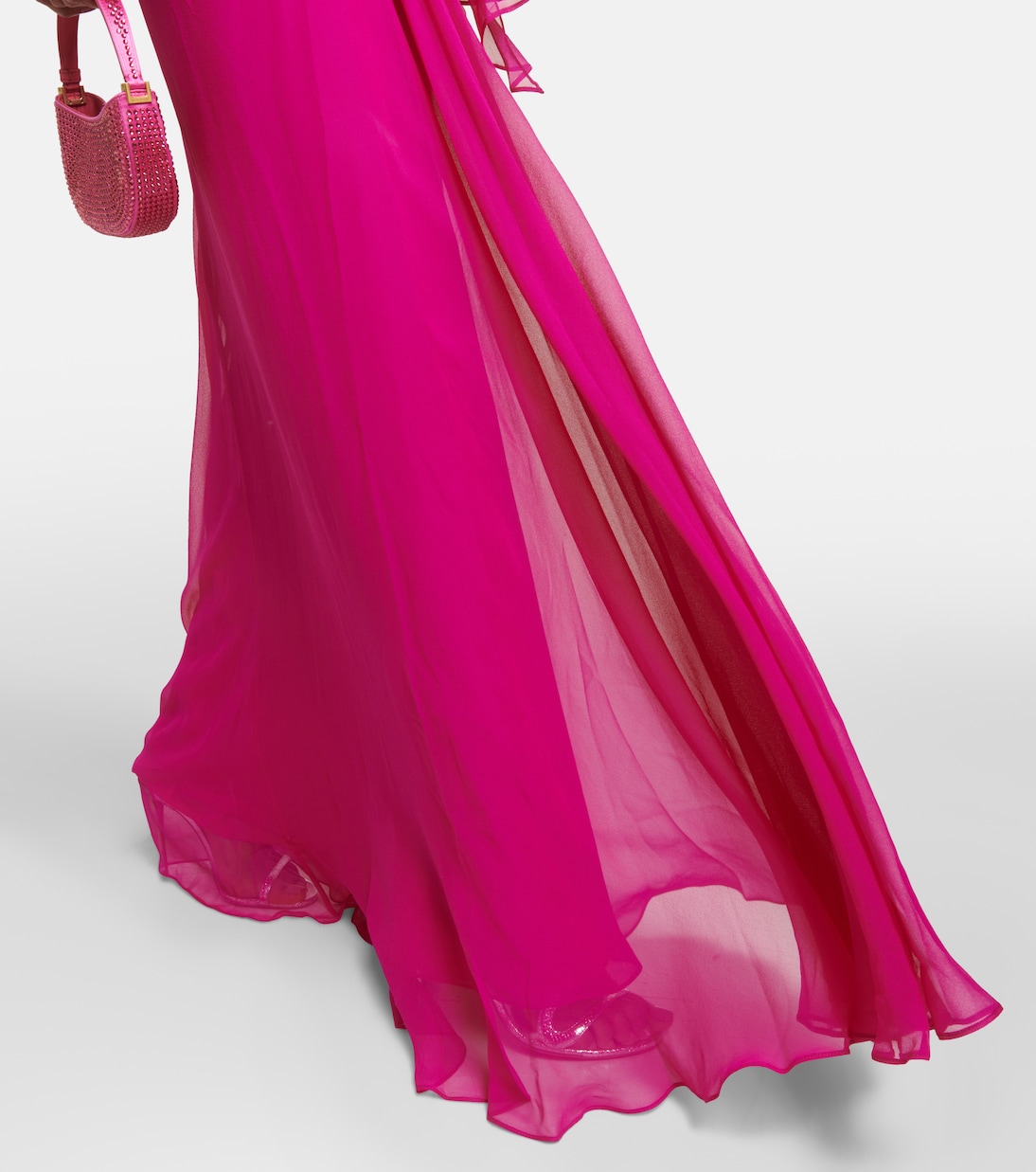 Draped silk gown | Costarellos