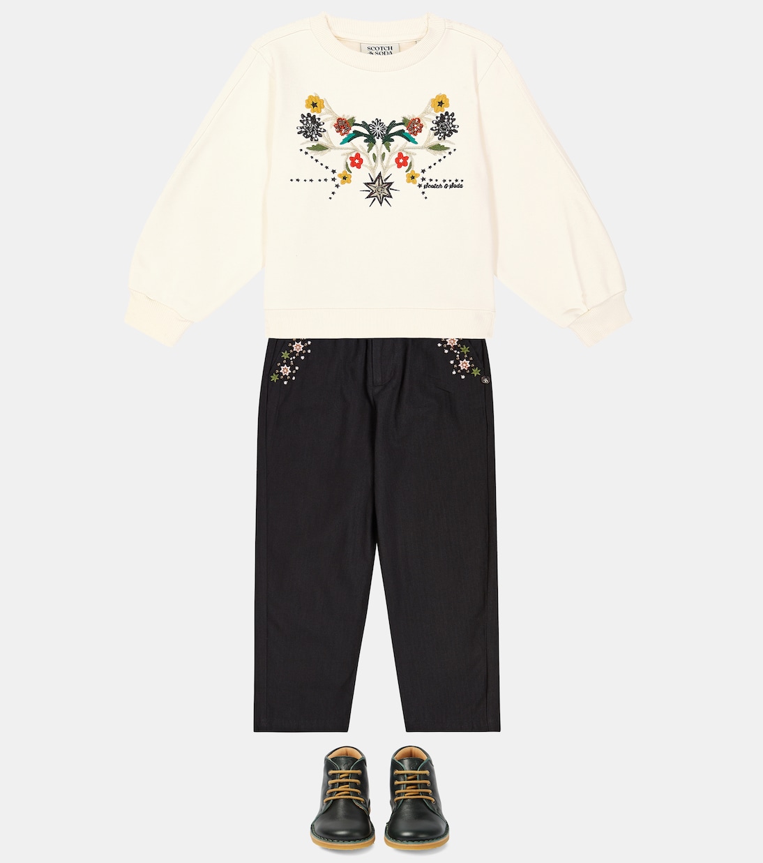 Bestickte Hose aus Baumwolle | Scotch & Soda Kids