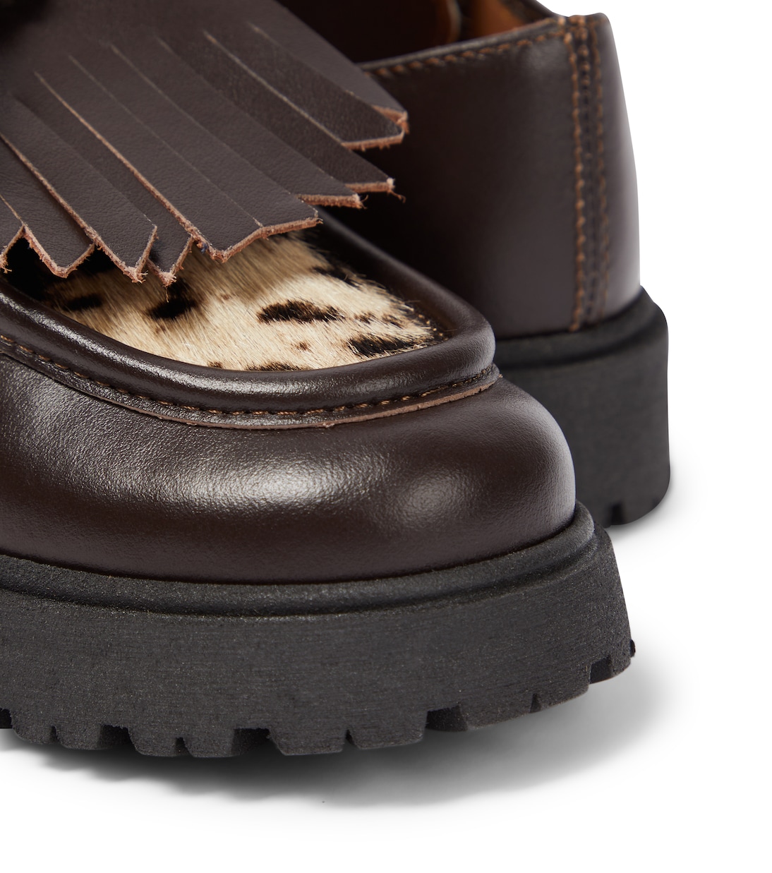 Loafers aus Leder mit Kalbshaar | PèPè