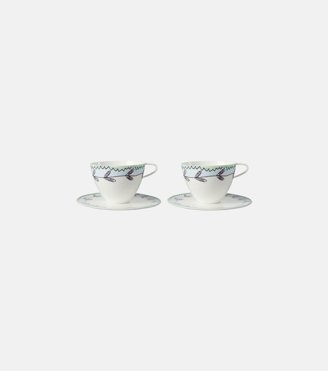 x Marni Blossom Milk set of 2 cappuccino cups and saucers | Serax